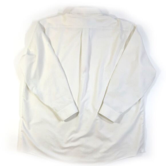 LL Bean Men's Cream Button Down 17.5 Wrinkle Resistant Shirt - Picture 3 of 6